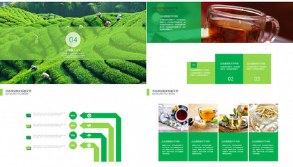 綠色清新茶葉企業產品宣傳通用PPT模板